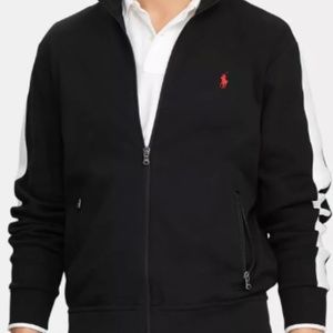 Men's Polo Ralph Lauren Big & Tall Black/White Track Jacket-Size-4XB